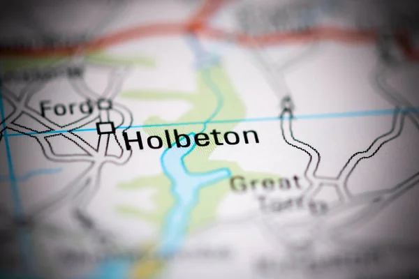 Holbeton Reino Unido Mapa Geográfico — Foto de Stock