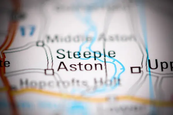 ステップ アストン 地理地図上のイギリス — ストック写真