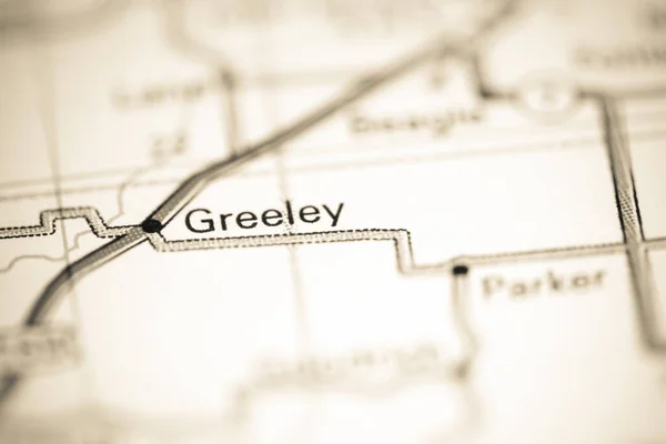 Greeley Kansas Eeuu Mapa Geográfico — Foto de Stock