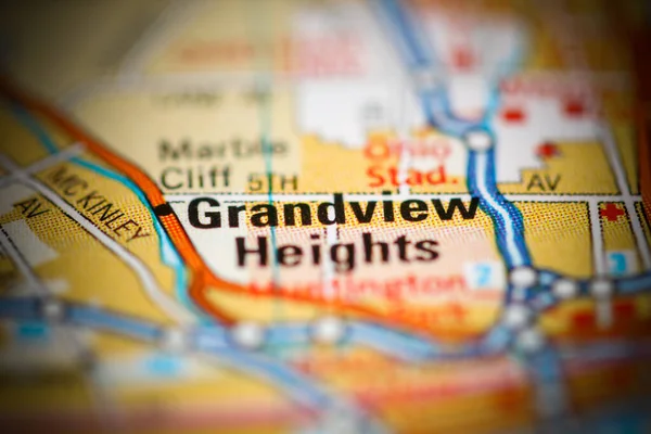 美利坚合众国地图上的Grandview Heights — 图库照片