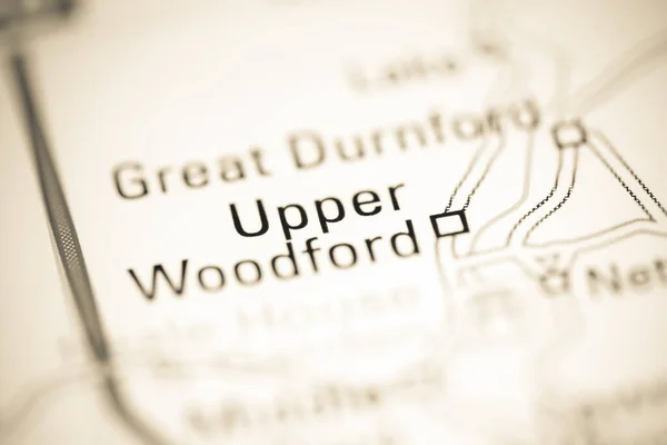 Верхній Вудфорд Велика Британія Географічній Карті — стокове фото