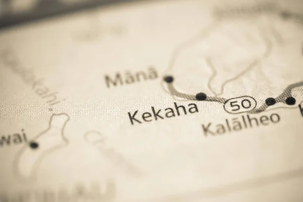 Kekaha Mapa Geográfico Estados Unidos — Foto de Stock