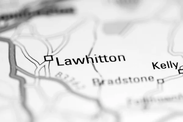 ラウィトン 地理地図上のイギリス — ストック写真