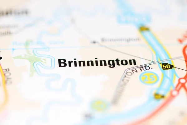 イギリスの地理地図上のブリニントン — ストック写真