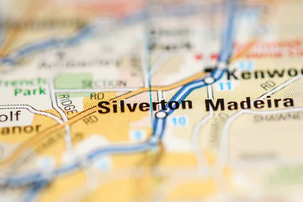 Silverton Karta Över Amerikas Förenta Stater — Stockfoto