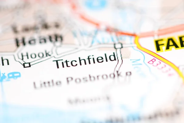 ティッチフィールド 地理地図上のイギリス — ストック写真