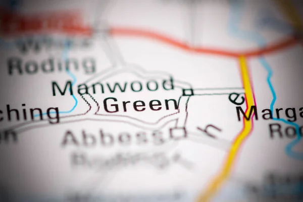 Менвуд Грін Велика Британія Географічній Карті — стокове фото