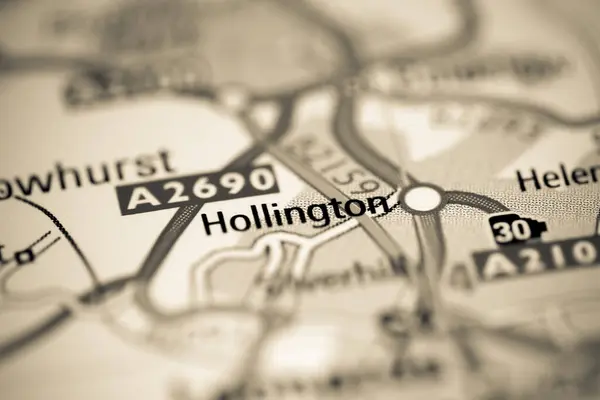 Hollington Reino Unido Mapa Geográfico — Foto de Stock