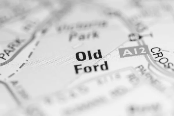 Old Ford on a map of the United Kingdom