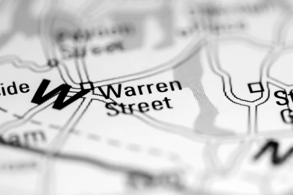ウォーレン通り 地理地図上のイギリス — ストック写真