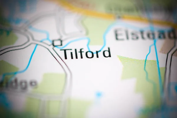 Тілфорд Велика Британія Географічній Карті — стокове фото