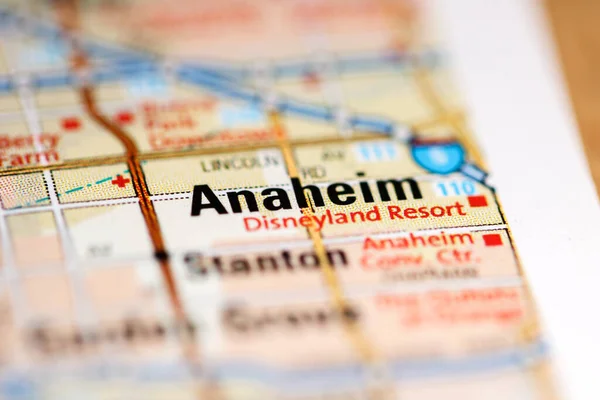 Anaheim California Stati Uniti Una Mappa Geografica — Foto Stock