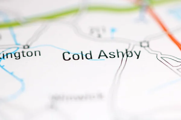 Koude Ashby Verenigd Koninkrijk Aardrijkskundekaart — Stockfoto