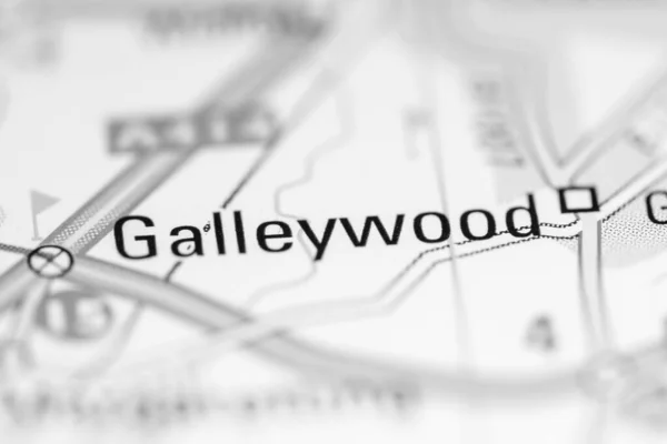 ガレーウッド 地理地図上のイギリス — ストック写真