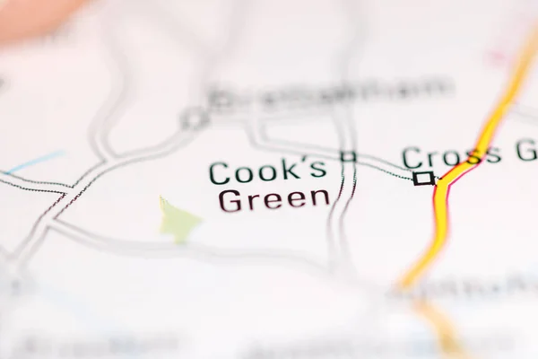 Cook Green Regno Unito Una Carta Geografica — Foto Stock