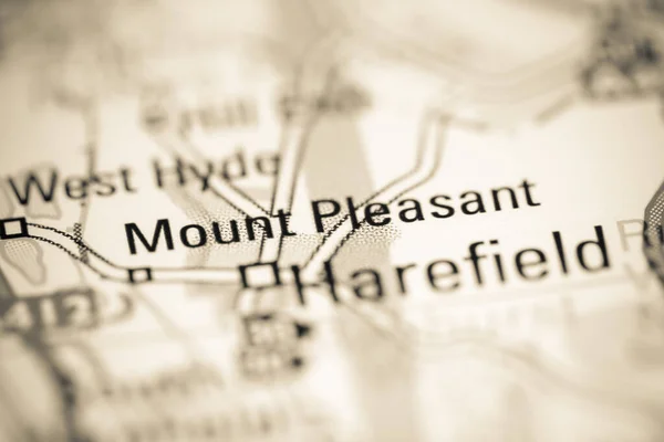 プレザント山 地理地図上のイギリス — ストック写真
