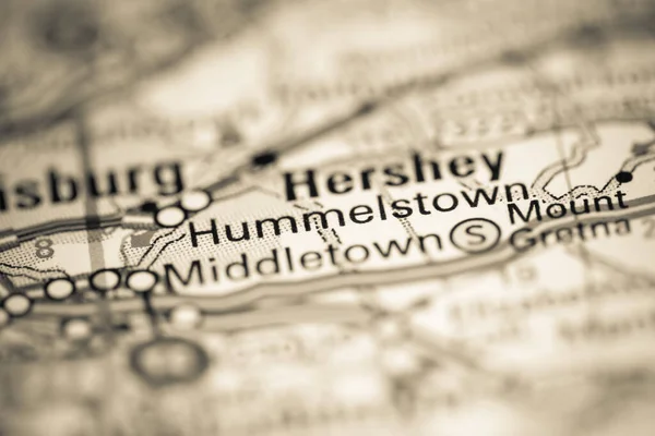 Hummelstown Pennsylvania Eeuu Mapa Geográfico —  Fotos de Stock