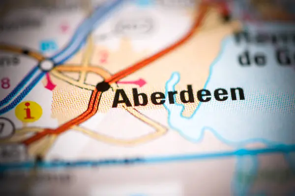 Aberdeen Nel Maryland Stati Uniti Una Mappa Geografica — Foto Stock