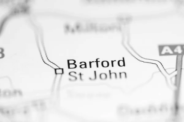 Барфорд Сент Джон Велика Британія Географічній Карті — стокове фото
