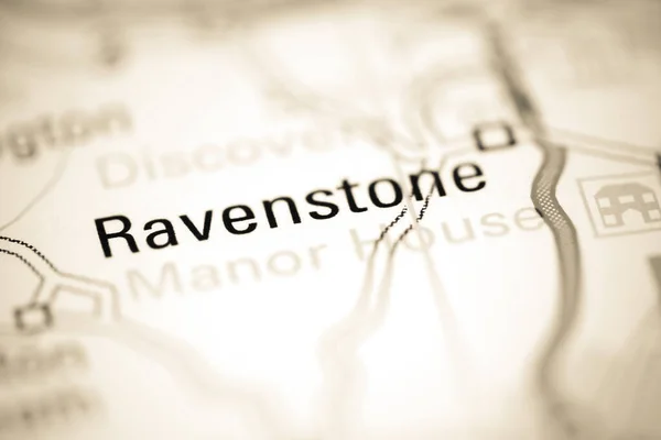 Ravenstone Auf Einer Geografischen Landkarte Von Großbritannien — Stockfoto
