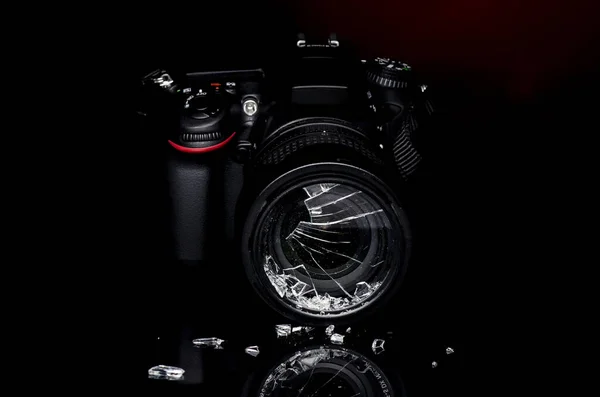 Yansımalı kırık DSLR fotoğraf makinesi filtresi