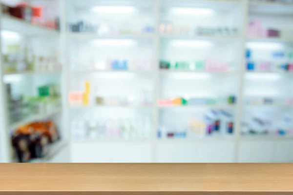 Wazig geneeskunde kabinet en winkel geneeskunde en farmacie drugstor — Stockfoto