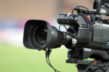 bulanık profesyonel kameraman ve Video kamera operatörü çalışırdı