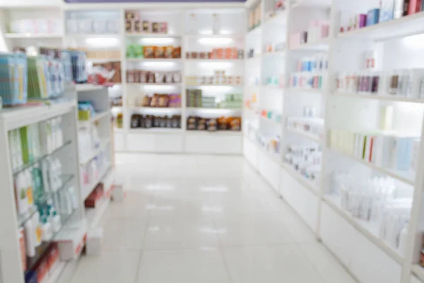 Verschwommene Medikamentenschrank und bewahren Medizin und Apotheke Drugstor — Stockfoto