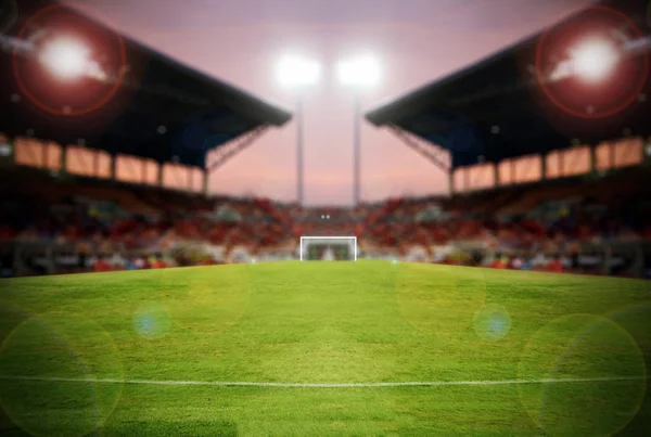Embaçado de estádio de futebol e estádio arena campo de futebol champi — Fotografia de Stock