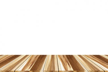 Perspektif ahşap beyaz arka plan üzerinde izole