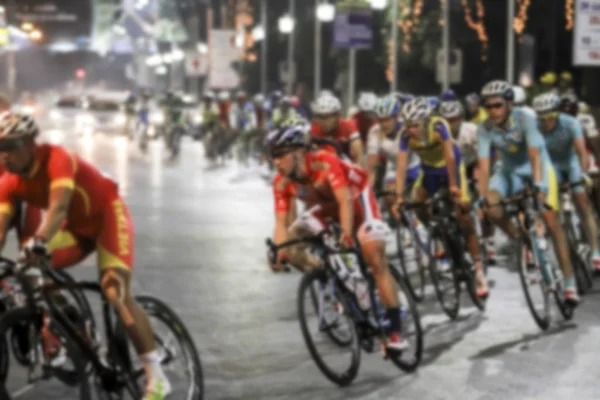 Borroso Campeonato Asiático de Ciclismo durante la carrera de fondo — Foto de Stock