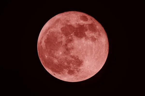 Luna piena di sangue nella notte buia — Foto Stock