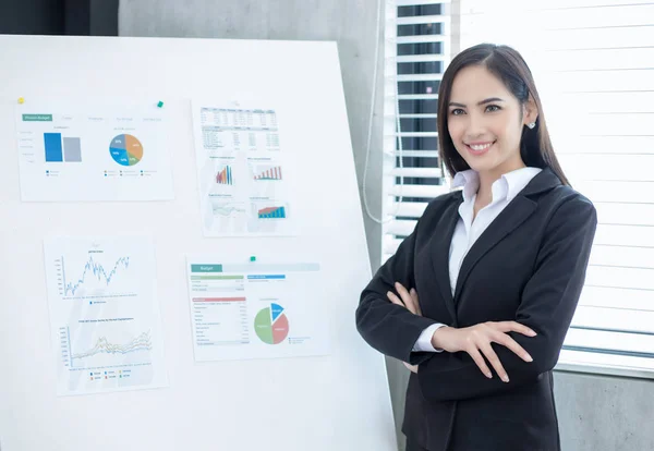 Asiatische Geschäftsfrauen und Gruppe mit Notizbuch für business partne — Stockfoto