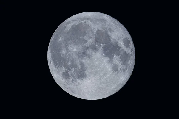 Luna Piena Nella Notte Buia — Foto Stock