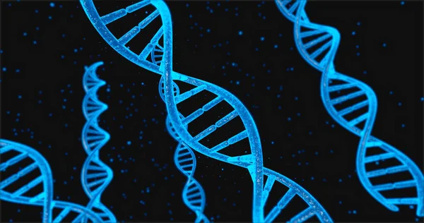 Blue Dna Structure Cells Human Dna System Illustration — Stock Photo, Image