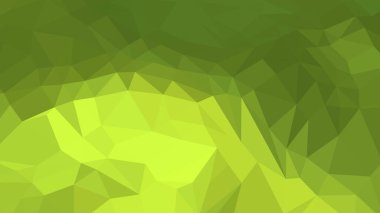 Sarı yeşil soyut arkaplan çokgen biçimi, renkli vektör çizimi, üç boyutlu üçgen