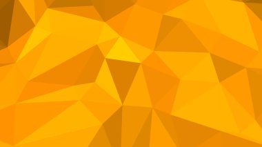 Çokgen biçiminde turuncu soyut arkaplan, renkli vektör çizimi, 3 boyutlu üçgen