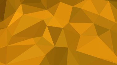 Çokgen biçiminde koyu altından soyut arkaplan, renkli vektör çizimi, 3 boyutlu üçgen