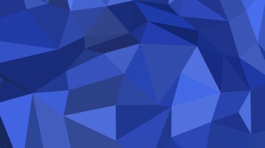 Çokgen biçiminde Royal Blue soyut arkaplan, renkli vektör illüstrasyonu, 3 boyutlu üçgen