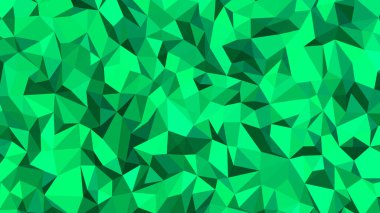 Yay yeşili soyut arkaplan çokgen biçimi, renkli vektör çizimi, üç boyutlu üçgen