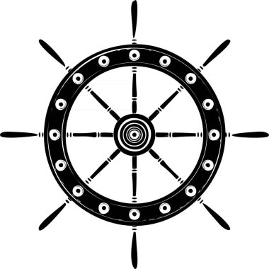 Tekne direksiyon vektör çizimi