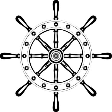 Tekne direksiyon vektör çizimi