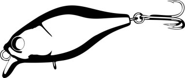 Beyaz arkaplanda balık yemi vektör çizimi