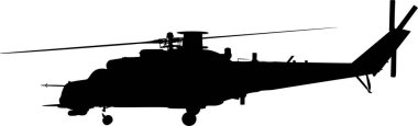 Beyaz arka planda askeri helikopter vektör çizimi