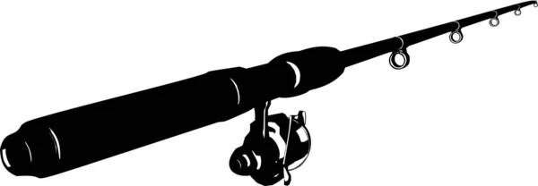 Fishing Rod Διανυσματική Απεικόνιση Λευκό Φόντο — Διανυσματικό Αρχείο