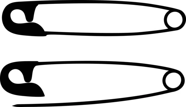 Beyaz arkaplanda güvenlik iğneleri vektörü