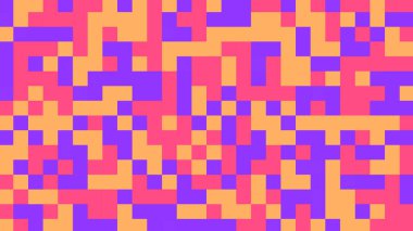 Kırmızı, turuncu ve mor çokgenli soyut geometrik arkaplan.