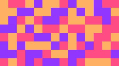 Kırmızı, turuncu ve mor çokgenli soyut geometrik arkaplan.