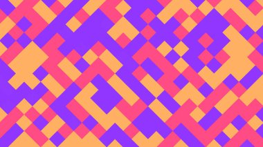 Kırmızı, turuncu ve mor çokgenli soyut geometrik arkaplan.