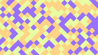 Mor, sarı ve turuncu çokgenli soyut geometrik arkaplan.